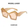 [Personalizado] Gafas de Sol de Moda Europea y Americana para Mujer, Estilo Trendy Ins Fotografía Callejera Elegante, Gafas de Sol Trendy Asimétricas para Mujer