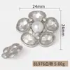 Botones Metálicos con Diamantes y Perlas, Botones de Vidrio con Forma de Flor, Accesorios en Stock para Venta al por Mayor, Botones de Perla Cosidos a Mano con Diamantes