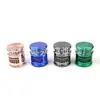 Nuevo Abaco Plano Transparente Visible Molinillo de Cigarrillos 65mm Molinillo de Aleación de Zinc Cuatro Capas Metálico Set Creativo para Fumar
