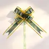 Envío Gratis Transfronterizo 50 Grande Gasa de Nieve Patrón de Árbol Lazo Flor Tirada a Mano Cinta de Regalo para Coche de Boda Embalaje Flor de Corteza