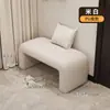 Banco para Cambiarse los Zapatos para la Entrada del Hogar, Banco para Zapatos de Entrada, Banco de Extremo de Sofá para Dormitorio, Banco Largo con Cojín Suave para Probadores