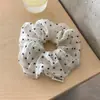 Goma para el pelo con estampado estilo Academia Melard para mujer, scrunchie de satén con malla de estampado de leopardo vintage, banda elástica de alta elasticidad y duradera