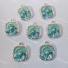 Colgante de Pintura al Óleo del Jardín de Monet Flor Mariposa Espiga de Trigo Perla de Imitación Pulsera de Cuentas DIY Collar Aleación Pendientes de Gota de Aceite