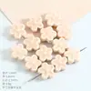 Acessórios DIY, contas de flor de cerâmica macaron, contas coloridas em formato de pétala com furo reto, acessórios para roupas, contas soltas