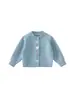 Roupa Infantil Youbao 2026 Casaco Suéter Azul para Meninas com Estampa de Concha e Estrela do Mar para Crianças Pequenas com Gola Redonda