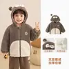 Chamarra con Gorro de Polar Kaka Panda para Niños Ropa de Invierno para Niñas Ropa Caliente de Invierno para Bebés Sudaderas de Otoño/Invierno para Niños