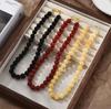 Colar Transfronteiriço Novo Estilo Ins Irmãs Dinamarquesas Ágata Vermelha Natural Contas Moda Personalizado Sensação de Alto Nível Conjunto de Pulseira