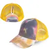 Comercio exterior Sombrero de tie-dye de moda verano Top Hat vacío para mujer europeo y americano protección solar sombrero para el sol sombrero de algodón para coleta gorra de béisbol