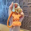 Llavero Colgante Oso Violento de Dibujos Animados de Resina Encanto para Bolso de Pareja Cordón para Llave de Coche Colgante para Teléfono Pequeño Regalo
