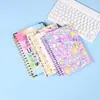 Cuaderno de Espiral de Dibujos Animados Planificador Personalizado DIY Bloc de Notas Estudiante A5 Diseño Creativo Lindo de Doble Anillo