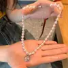 Collar Colgante de Gato Rosa Dulce con un Aire de Princesa Fugitiva, Aspecto de Alta Gama, Perfecto para Vestidos de Verano, Cadena para la Clavícula