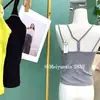 Verano 2832 Moda Versátil Chica Picante Cuello Redondo Camisola Cómoda Transpirable Copa Fija Espalda Cruzada Camiseta sin Mangas para Mujer