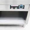 Tampa de vidro isolamento mesa de restaurante food truck isolamento mesa vegetais no vapor display gabinete piscina de sopa aço inoxidável comercial