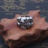 Anillo de calavera fantasma estilo punk retro con apertura ajustable, apto para Europa y América.