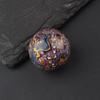 Cuentas grandes de laca cuentas individuales cuentas sueltas hechas a mano piel de rinoceronte incrustada con espiral nácar artesanía de laca artículos de laca pulsera de cuentas de Buda joyería de juego de texto