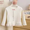 Camiseta de Manga Larga para Niña Primavera 2026 Nueva Elegante Versátil Vestido Base de Princesa para Niña Top para Bebé Moderno