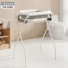 Set de Base para Tina de Baño de Bebé, Estación de Baño para Bebé, Tina Plegable, No Necesita Agacharse, con Rejilla Elevada para Secar Ropa
