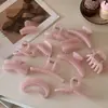 Pinza para el pelo de gel rosa con destellos, color sólido, pinza de tiburón para el pelo, accesorios para el pelo, estilo nuevo, elegante, versátil