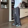 Stock de fábrica, listo para enviar, transfronterizo, pantalones casuales fluidos para hombre, estilo verano, marca de tendencia americana, pantalones de vestir con cremallera, versátiles, corte holgado, pierna recta