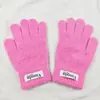 Nuevos Guantes Cálidos de Punto Engrosados para Mujer en Otoño e Invierno Estudiantes Color Sólido Guantes sin Dedos para Pantalla Táctil Venta al por Mayor