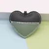 Llavero de Bolso para Coche con Forma de Corazón Bicolor de Cuero PU para el Día de San Valentín, Colgante DIY para Bolsos y Ropa