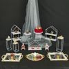 Decoração de mesa de sobremesa de estilo europeu expositor adereços de decoração de casamento prateleira de bolo chá da tarde lanche stand mesa de pausa para chá