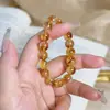 Pulseira de Citrino Natural Rica Noturna mercadoria genuína Brasil Cristal Amarelo Luca Transfer Amarelo Torre Cristal Pulseira Presente