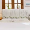 Funda suave para cabecero de cama estilo minimalista, protector de cabecero de media terciopelo, funda de cabecero antideslizante con bordes tejidos con diseño de estrellas