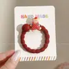 Celebridad de internet popular fruta y verdura caricatura liga para el pelo zanahoria fresa durazno muñeca banda de goma simple tocado de niña