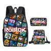 Mochila Escolar Estudiante Roblox Transfronteriza Estilo Coreano para Estudiantes de Primaria y Secundaria Mochila de Moda Trendy Estilo Ins Juego de Tres Piezas