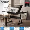 Mesa de Pintura Ajustable de Vidrio Libro de Pintura Dibujo Artístico Mesa de Escritorio para Diseñador de Arte Mesa de Banco de Trabajo