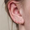 Fábrica de Origen Uilz Pendientes de Lujo con Fila Única de Diamantes, Aros Finos para Clip de Oreja, Pendientes Versátiles para Mujer con Diseño Único
