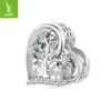 Cuentas para Pulsera DIY Árbol Genealógico Corazón Plateado Ziyun Más Vendido, Cuentas Corazón Chapadas en Platino Cobre Árbol de la Vida Cálido