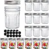 Directo de Fábrica Botella de Vidrio Rombo de 8 oz para Pudín, Mermelada, Almacenamiento de Pasteles y Dulces, Taza Mason Sellada para Ensalada de Frutas