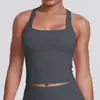 Nuevo top sin mangas de canalé de color liso transfronterizo para mujer, ajustado, de secado rápido, para deportes, running, fitness, ropa de yoga