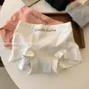 Pantaloncillos tipo bóxer de algodón puro que cubren la cadera, 7A, entrepierna antibacteriana, cintura media-alta, Pantaloncillos tipo bóxer para mujer