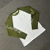 Camiseta Casual Unisex de Manga Larga Raglán con Bloques de Color, Estampado de Letras Alcatraz, Marca de Tendencia al por Mayor Transfronteriza