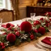 Decoraciones Navideñas para Supermercados: Esferas Navideñas de Terciopelo con Cisnes, Bolas Grandes Colgantes para Escaleras de Hotel, Techos de Vestíbulo y Decoraciones de Árbol de Navidad