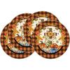 Manteles Individuales de Lino Más Vendidos en Amazon Decoración Redonda de Otoño para Acción de Gracias Venta Directa de Fábrica de Impresión de Lino para Mesa de Cocina