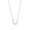 Colar Brilhante de Ferradura da Sorte em Prata Esterlina 925 Acessórios em Forma de U Femininos Moda Luxo Acessível Design de Nicho Joia Pingente Atacado