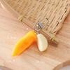 Colgante Llavero de Maíz de Ajo Simulado Pimienta Edamame Nuez Dátil Rojo Semilla de Loto Camarón Naranja Colgante de Bolsa