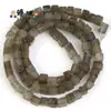 4x 4mm piedra natural cuadrada espaciador cuentas sueltas piedra de ojo de tigre de pino emperador cuentas accesorios para joyería al por mayor