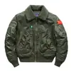 Chaqueta Bomber de Invierno para Hombre con Forro de Polar Engrosada Estilo Americano Retro Solapa Corta Táctica Ropa de Trabajo Baseball Chaqueta de Algodón