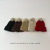 Gorro de Lana para Niños Otoño e Invierno Cálido y a Prueba de Frío Engrosado Lindo Bola de Pelo Gorro de Punto Jersey para Hombres y Mujeres Gorro con Protección para Orejas de Bebé Moderno
