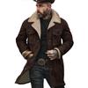 En Stock Chaqueta para Hombre Europea y Americana Otoño e Invierno 2025 Chaqueta Transfronteriza de Ante con Bloques de Color Amazon Abrigo con Cremallera y Múltiples Bolsillos