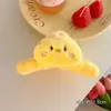 Lindo Clip para el Cabello de Peluche de Oso de Dibujos Animados para Mujer, Clip Grande de Tiburón para Recogido en la Nuca, Adecuado para Cabello Grueso, Accesorio para el Cabello