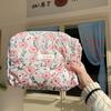 31081 vintage flor saco cosmético acolchoado acolchoado saco de lavagem grande capacidade clutch viagem sundries saco de armazenamento