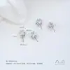 Colgante de Corazón, Estrella de Cinco Puntas, Trébol y Corona Chapado en Oro Blanco de 14K con Circonia Incrustada y Soporte para Pin de Perla Accesorios Hechos a Mano para DIY