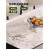 Novo Conjunto de Mesa de Jantar e Cadeiras Minimalista Italiano de Ardósia para Apartamentos Pequenos 2026, Mesa de Jantar Retangular Simples Moderna