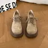 Zapatos Birkenstock de mujer de moda con suela gruesa, nueva colección otoño/invierno 2026, estilo casual versátil para el día a día, mocasines retro de punta redonda con correas